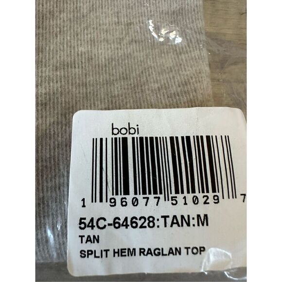 Revolve Bobi Los Angeles Split Hem Regan Top in Tan Size M - Picture 3 of 4